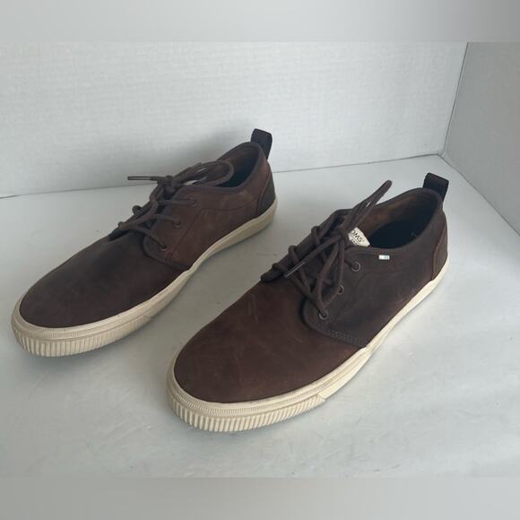Toms Other - Toms Men's Suede/Canvas Oxford Loafer Brown Payton Bark Sneaker Shoes Size 11.5